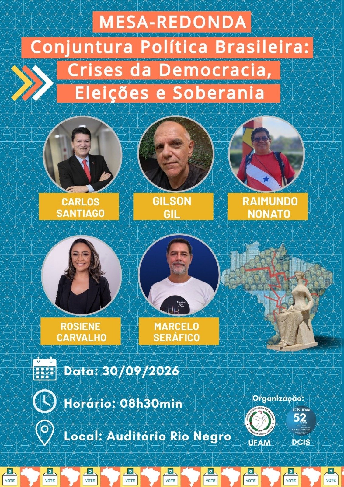 I CICLO DE CONFERÊNCIAS E DEBATES EM CIÊNCIAS SOCIAIS E HUMANIDADES EDIÇÃO: CENÁRIO POLÍTICO E DEMOCRACIA NO BRASIL